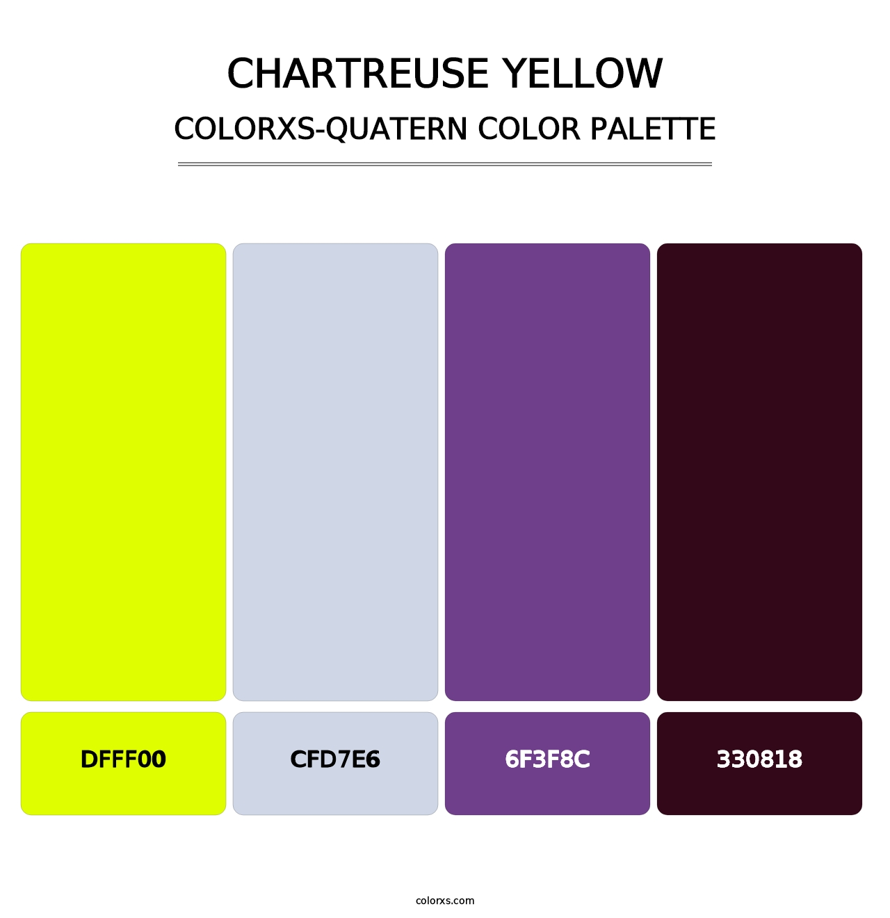 Chartreuse Yellow - Colorxs Quatern Palette