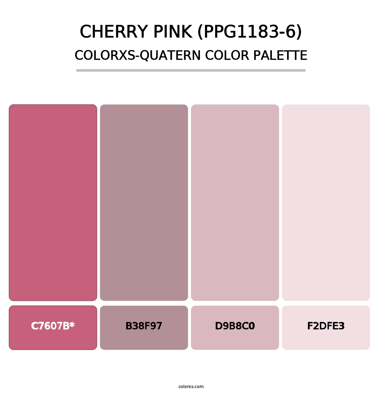 Cherry Pink (PPG1183-6) - Colorxs Quatern Palette