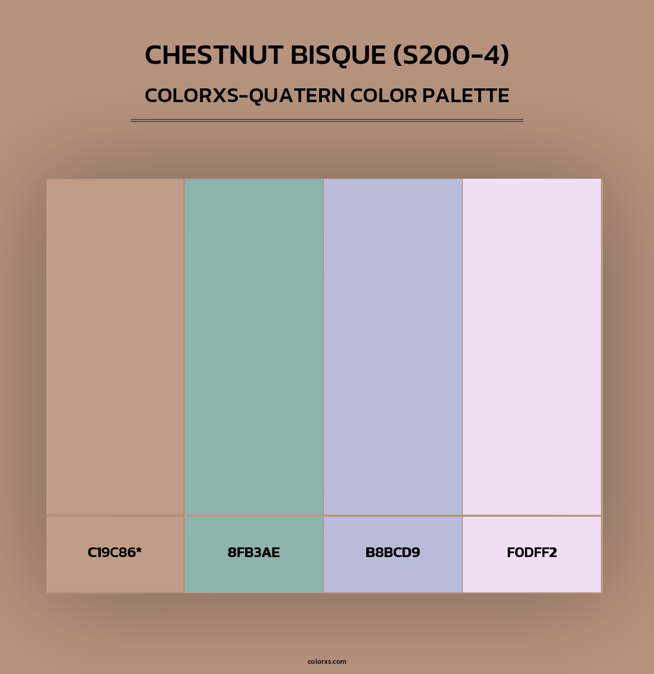 Chestnut Bisque (S200-4) - Colorxs Quad Palette