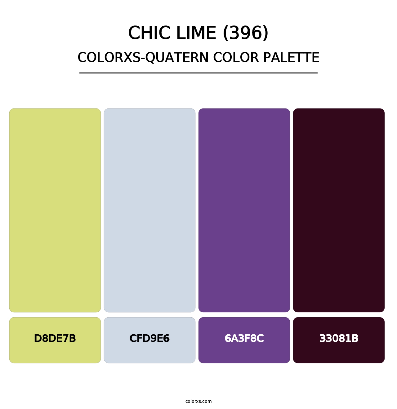 Chic Lime (396) - Colorxs Quatern Palette