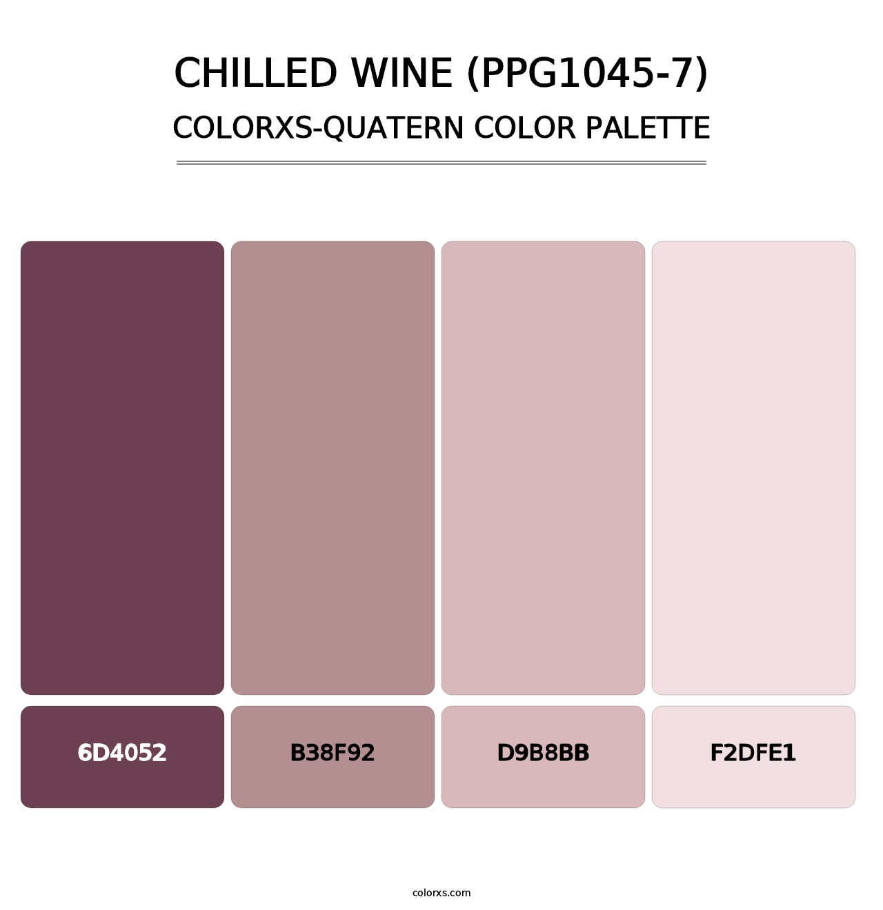 Chilled Wine (PPG1045-7) - Colorxs Quatern Palette