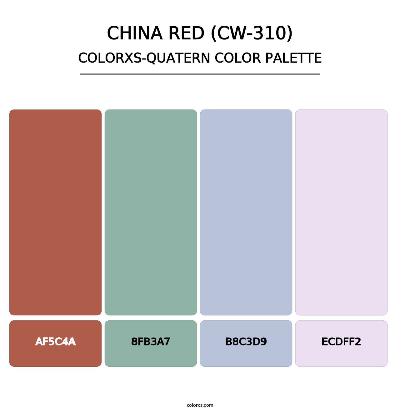 China Red (CW-310) - Colorxs Quatern Palette