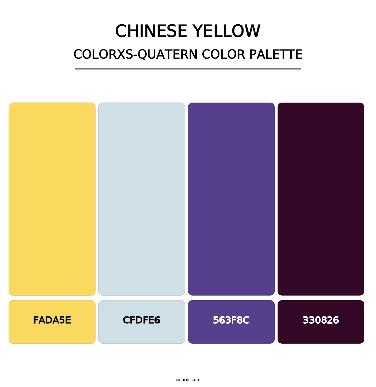 Chinese Yellow - Colorxs Quatern Palette
