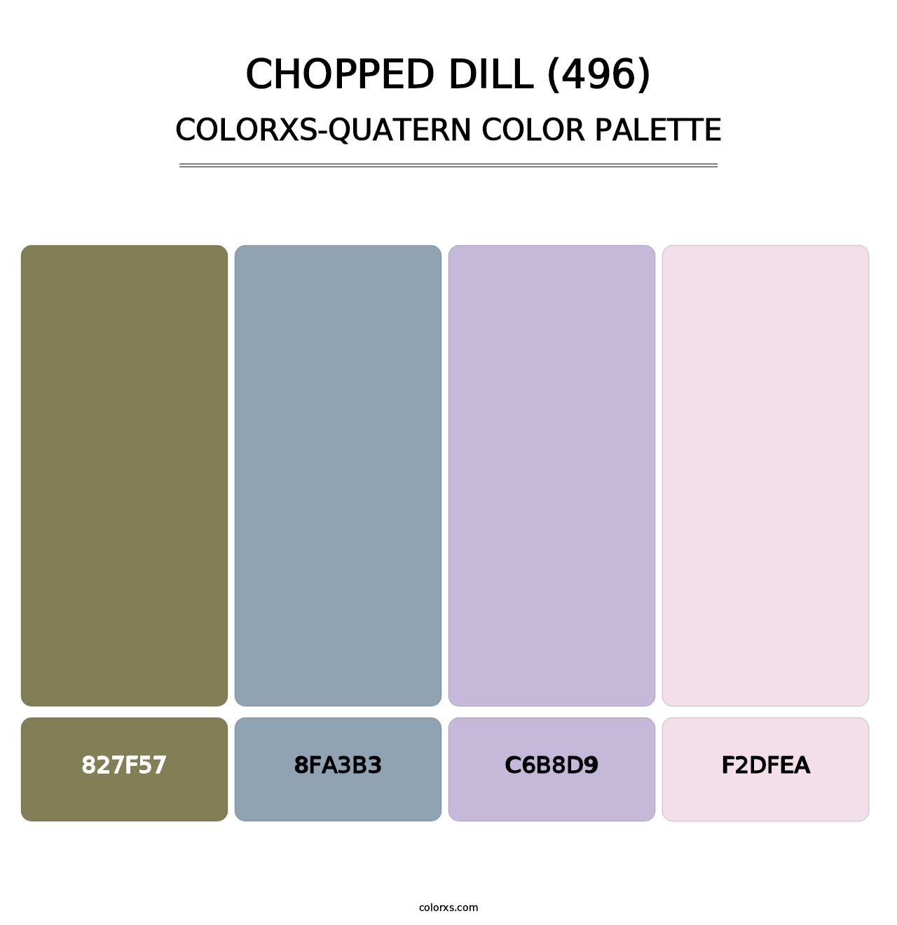 Chopped Dill (496) - Colorxs Quatern Palette