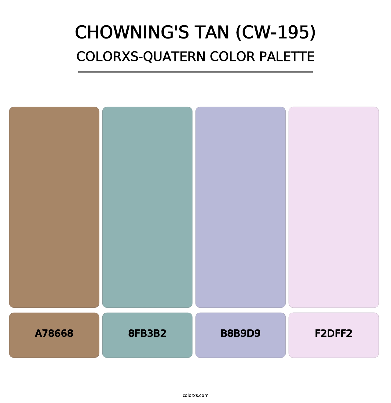 Chowning's Tan (CW-195) - Colorxs Quatern Palette
