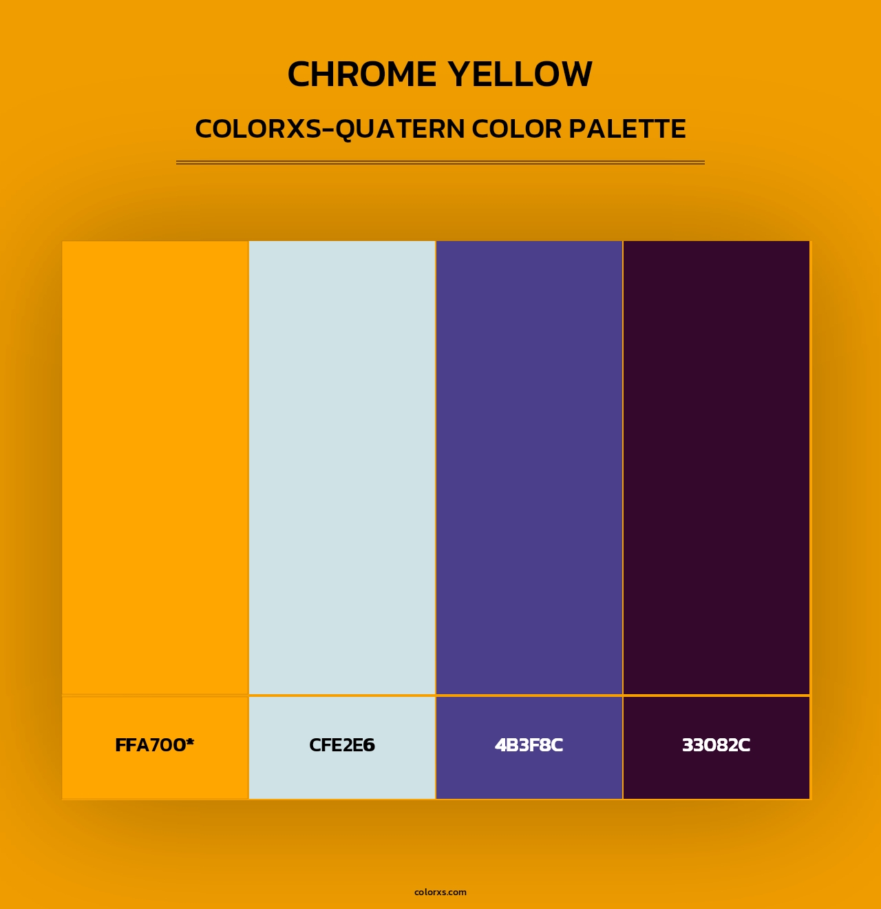 Chrome Yellow - Colorxs Quad Palette