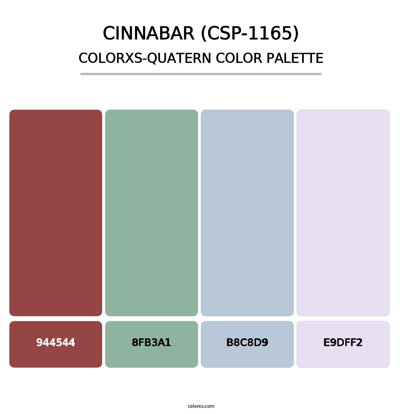 Cinnabar (CSP-1165) - Colorxs Quatern Palette