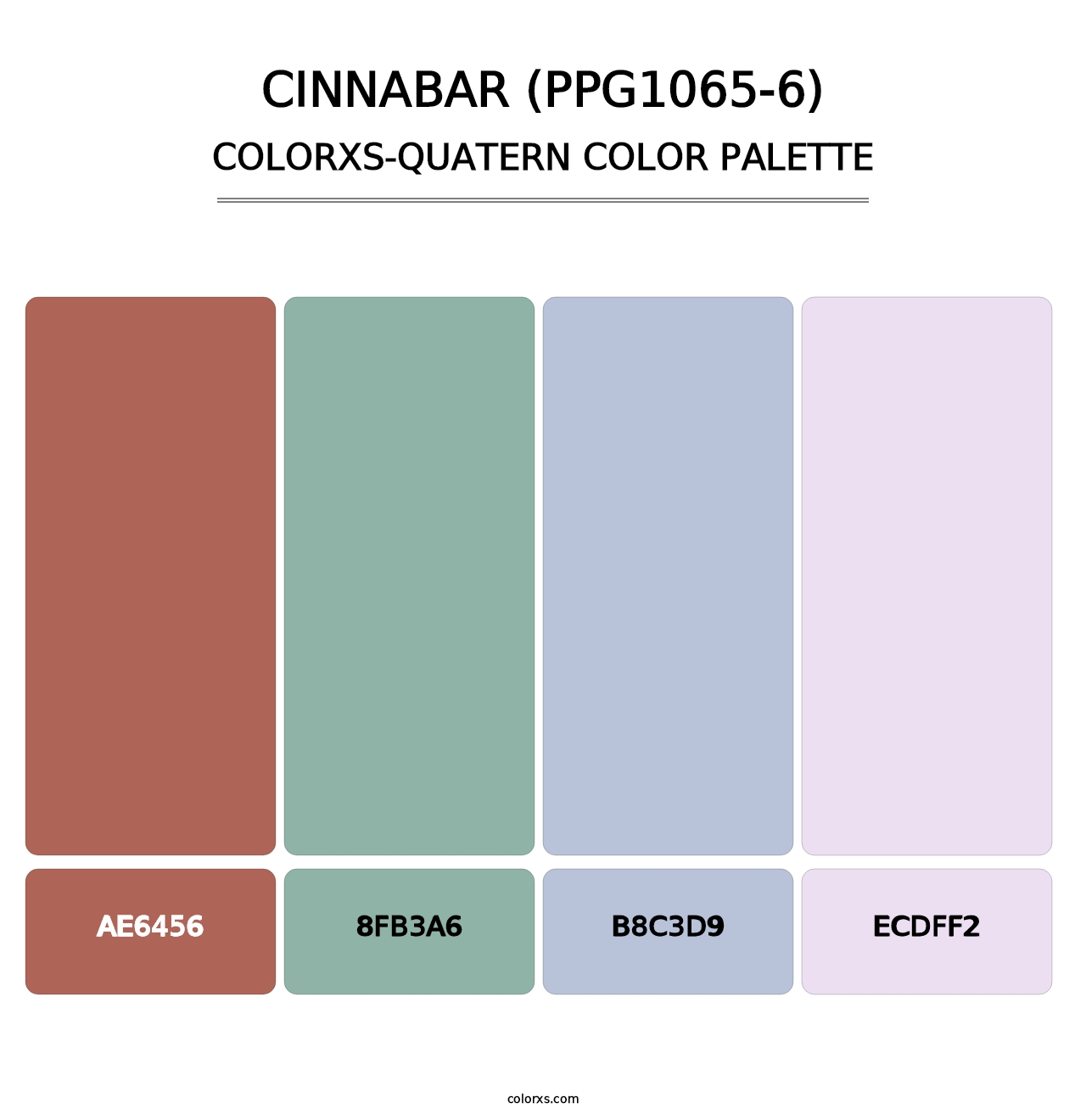 Cinnabar (PPG1065-6) - Colorxs Quatern Palette