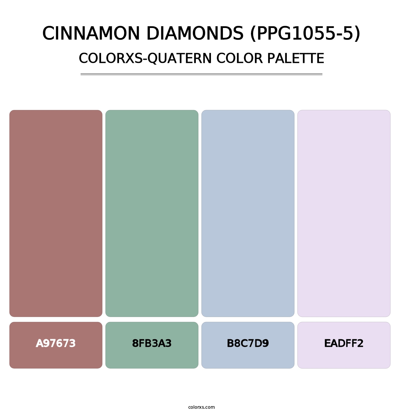 Cinnamon Diamonds (PPG1055-5) - Colorxs Quatern Palette