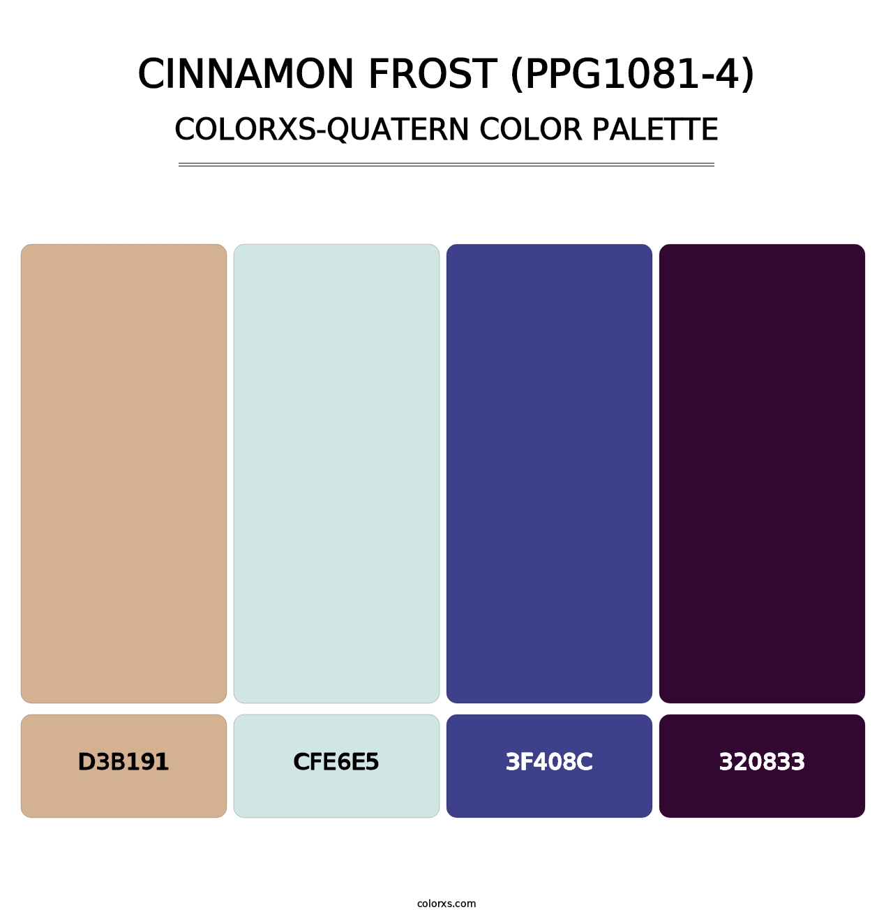 Cinnamon Frost (PPG1081-4) - Colorxs Quatern Palette