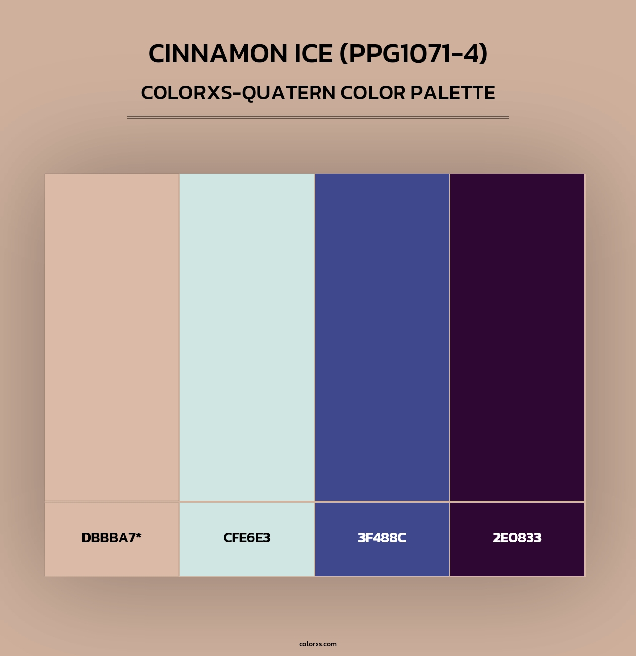 Cinnamon Ice (PPG1071-4) - Colorxs Quad Palette