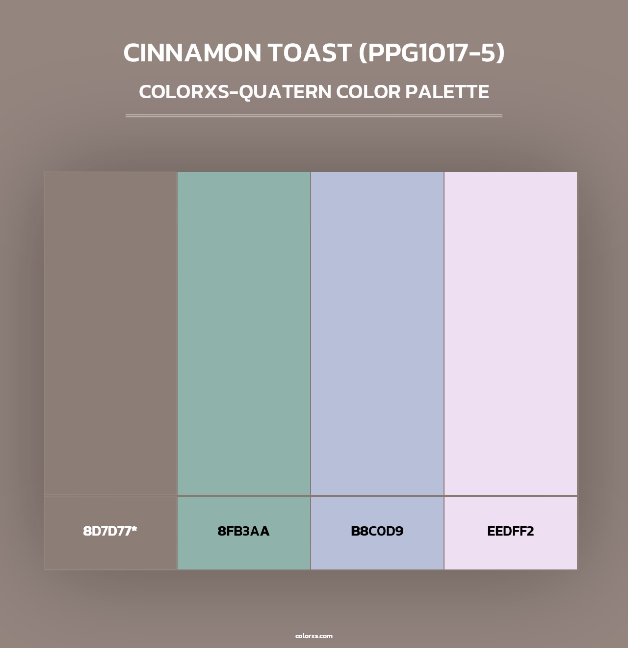 Cinnamon Toast (PPG1017-5) - Colorxs Quad Palette