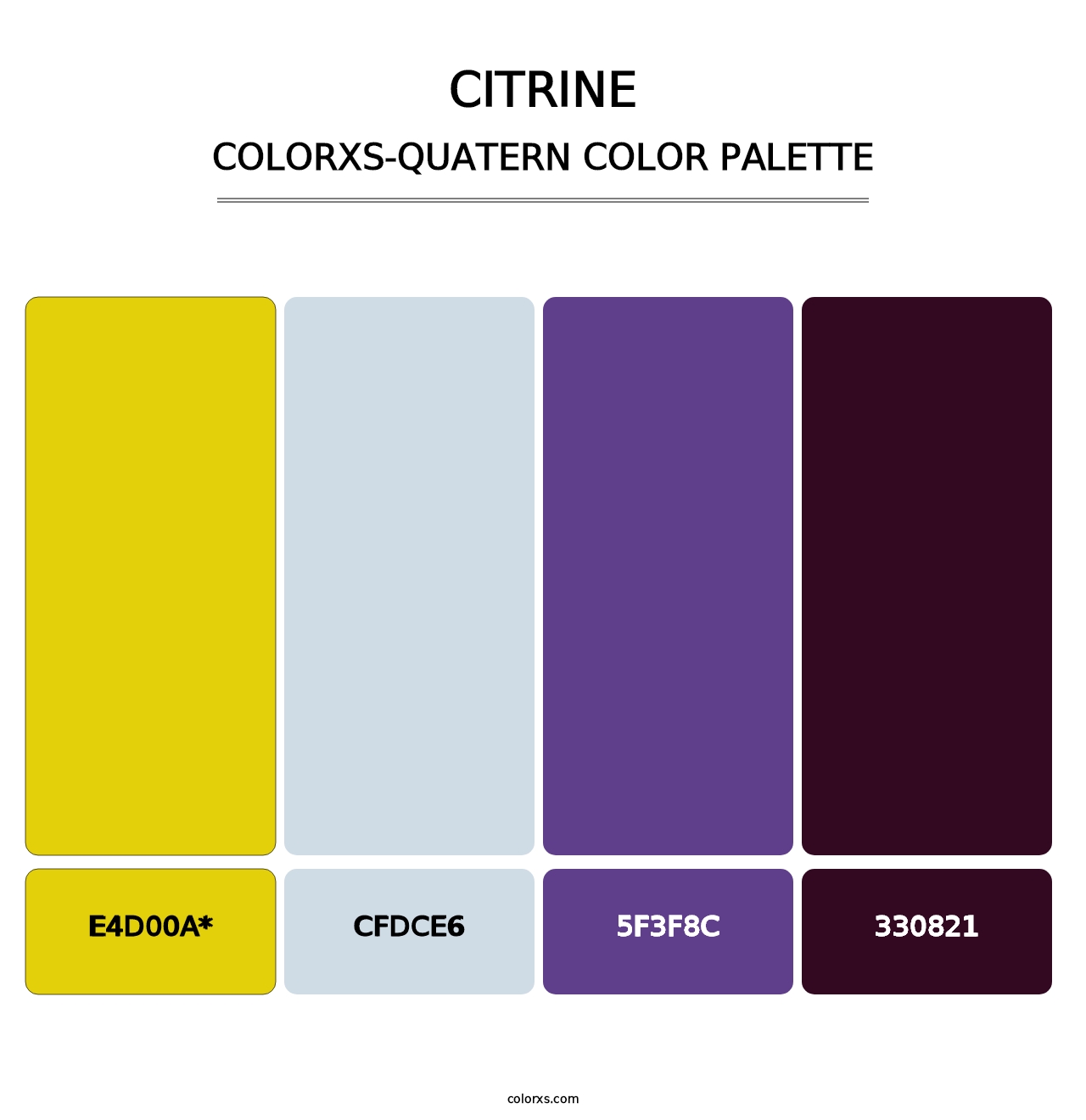 Citrine - Colorxs Quatern Palette