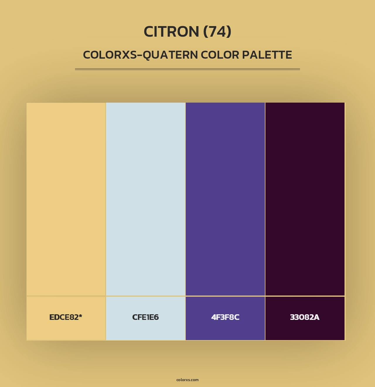 Citron (74) - Colorxs Quad Palette