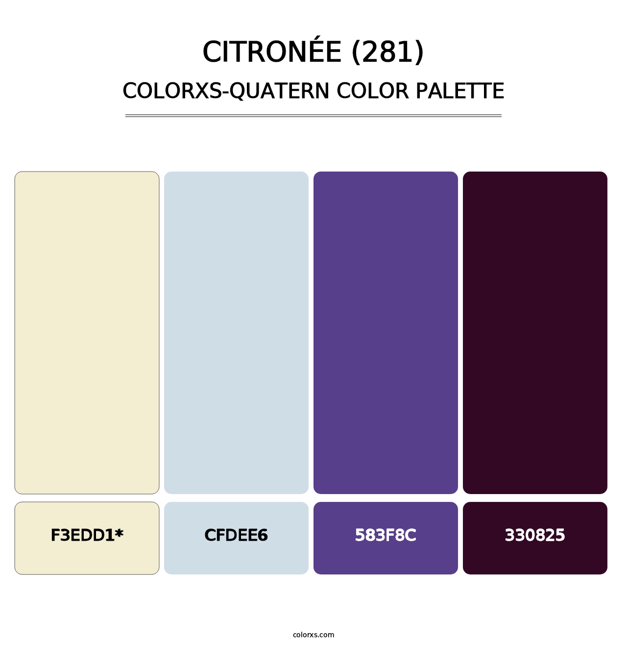 Citronée (281) - Colorxs Quatern Palette