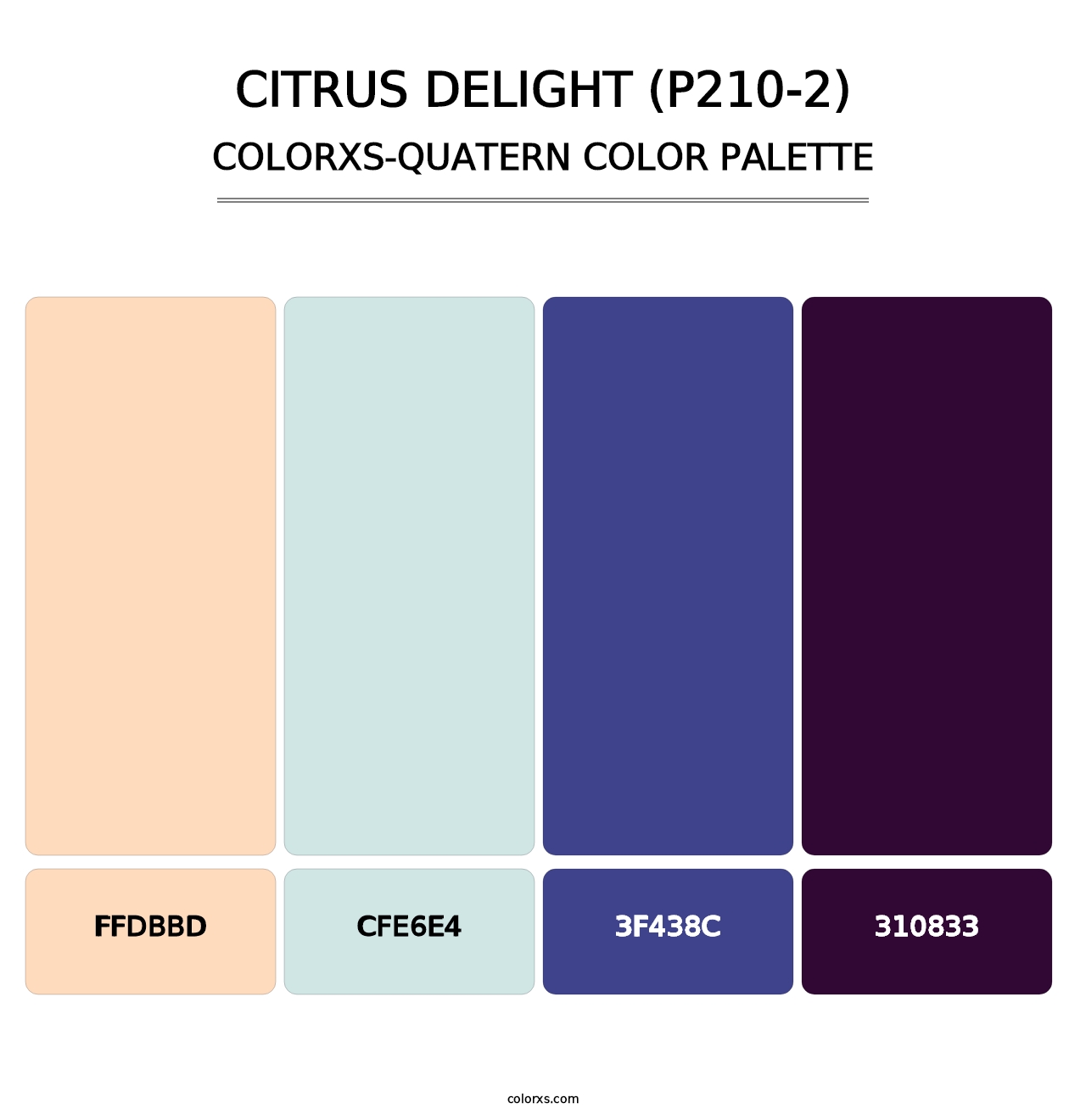 Citrus Delight (P210-2) - Colorxs Quatern Palette