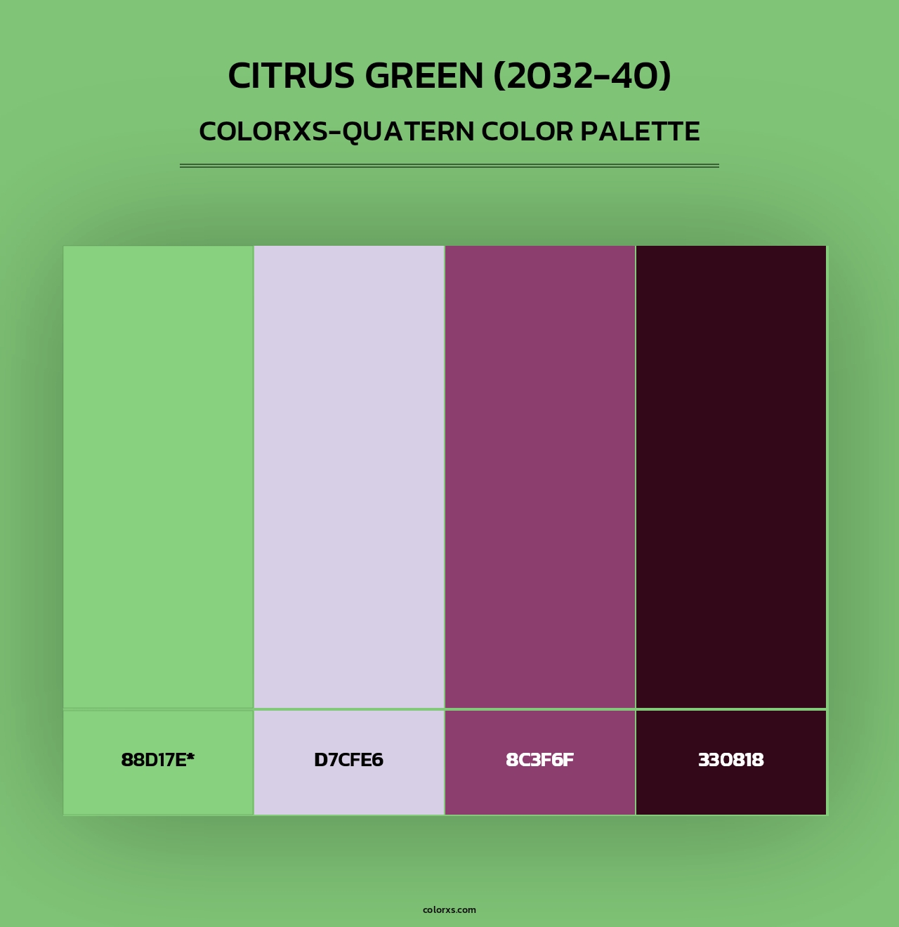 Citrus Green (2032-40) - Colorxs Quad Palette