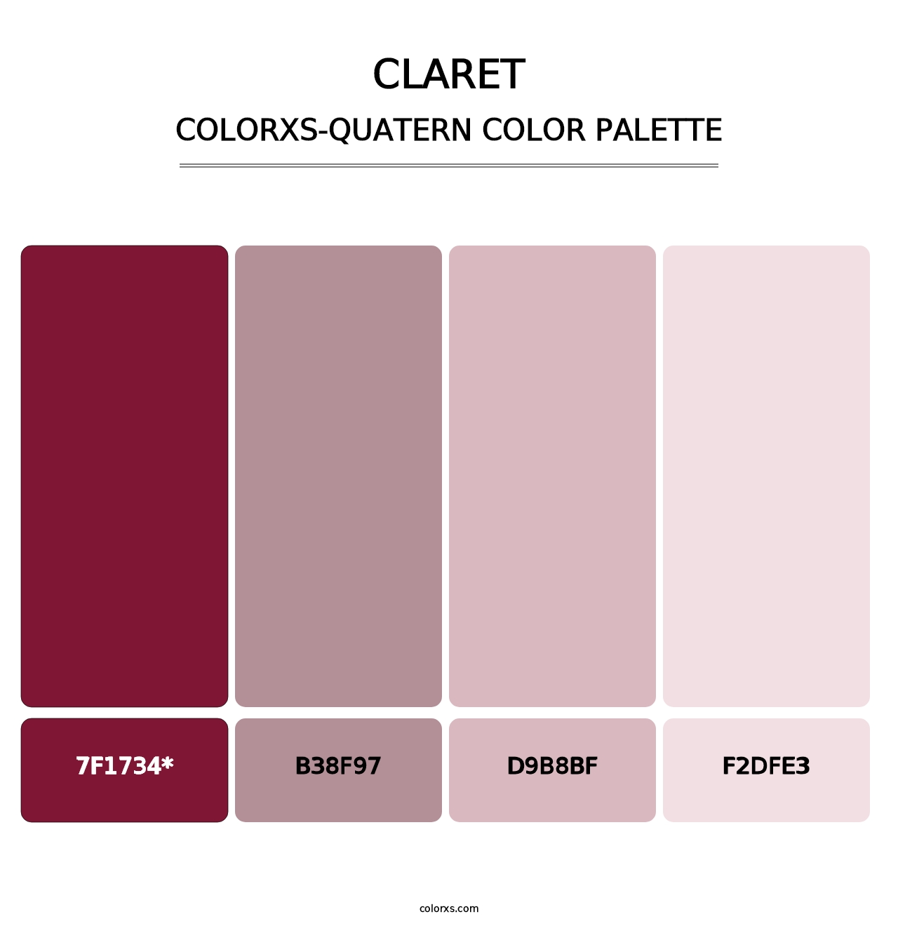 Claret - Colorxs Quatern Palette