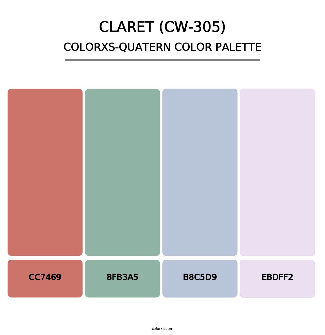 Claret (CW-305) - Colorxs Quatern Palette