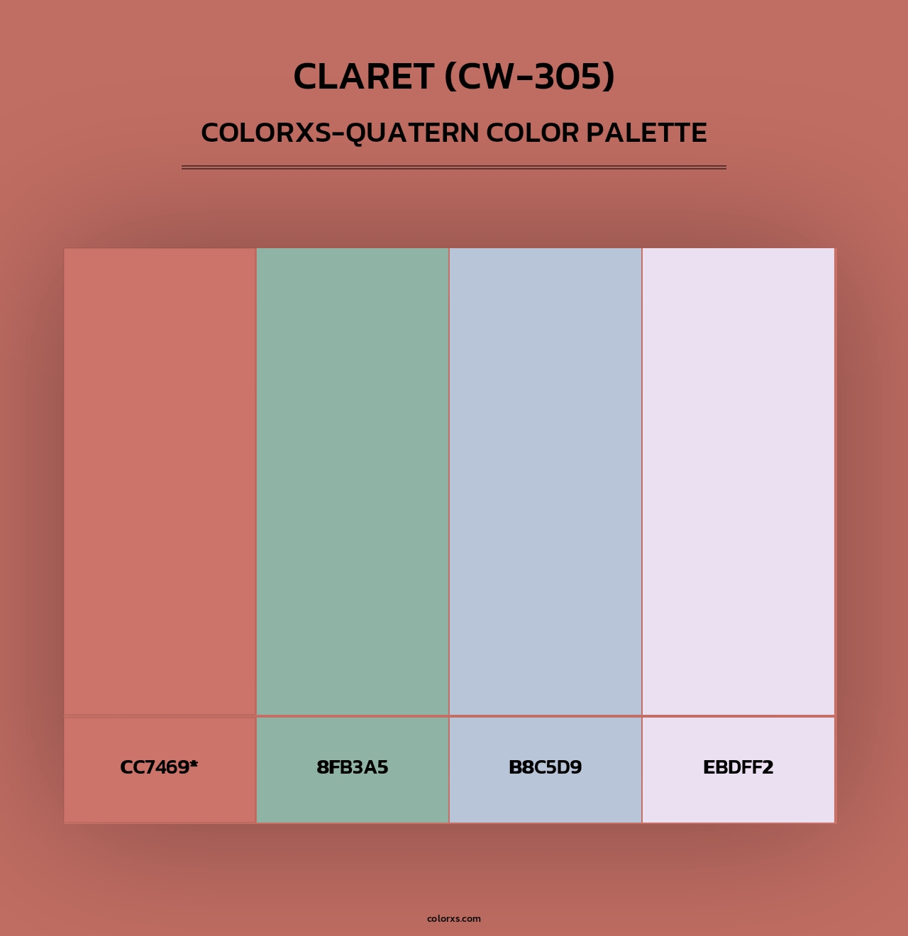 Claret (CW-305) - Colorxs Quad Palette