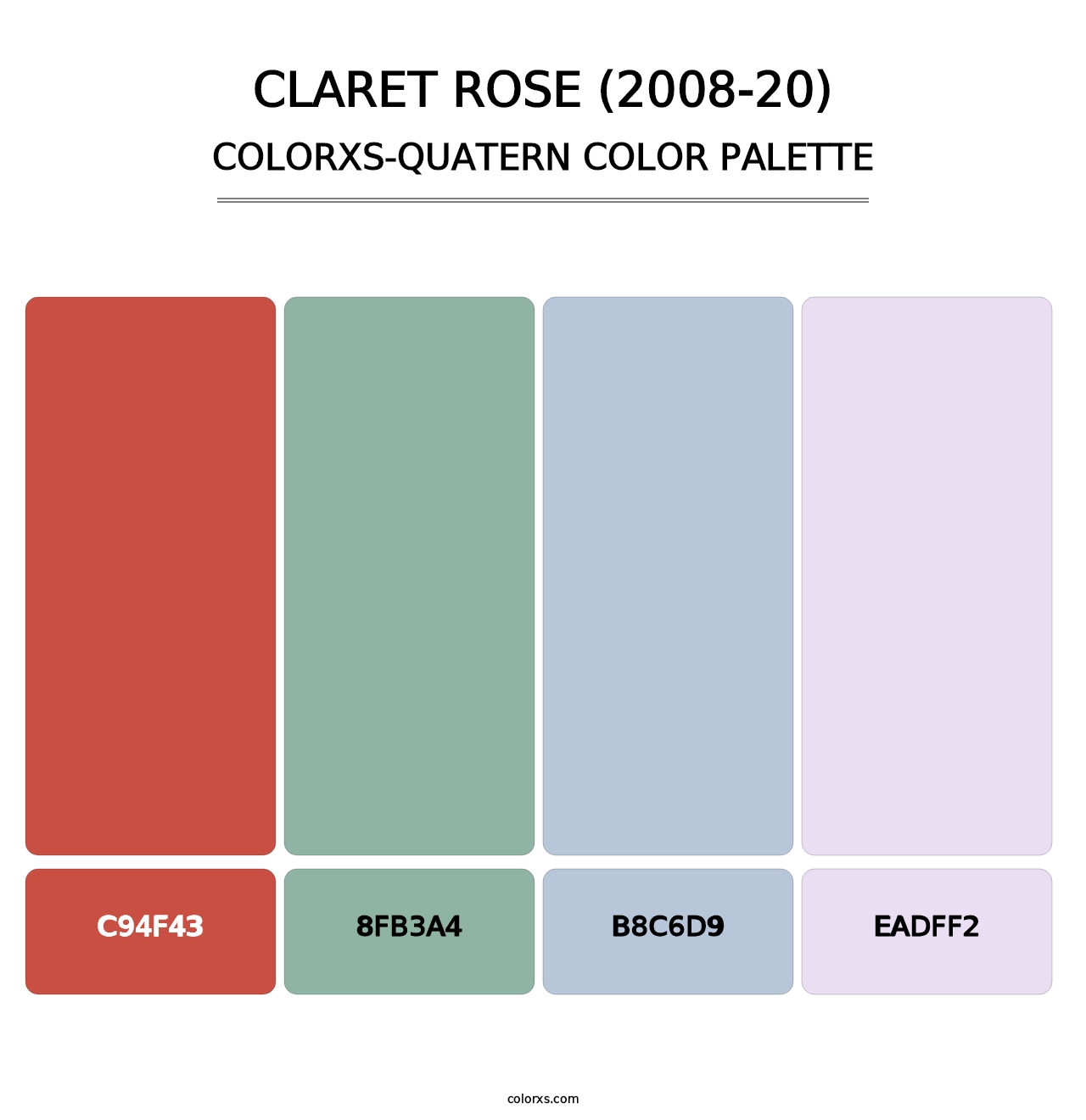 Claret Rose (2008-20) - Colorxs Quatern Palette