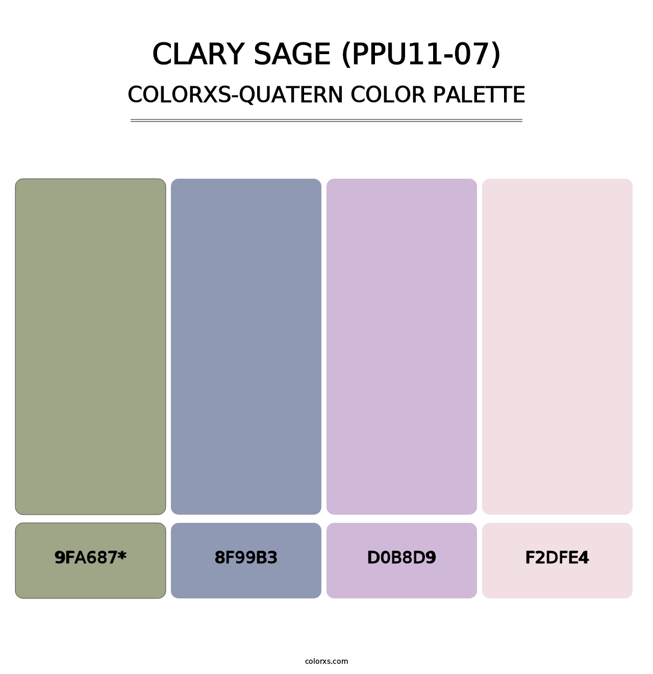 Clary Sage (PPU11-07) - Colorxs Quatern Palette