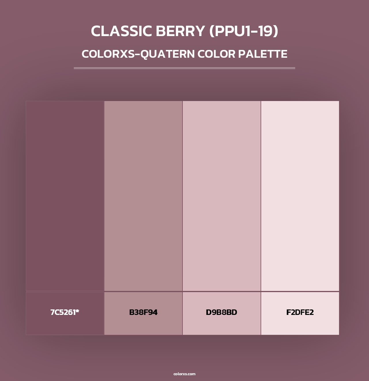 Classic Berry (PPU1-19) - Colorxs Quad Palette