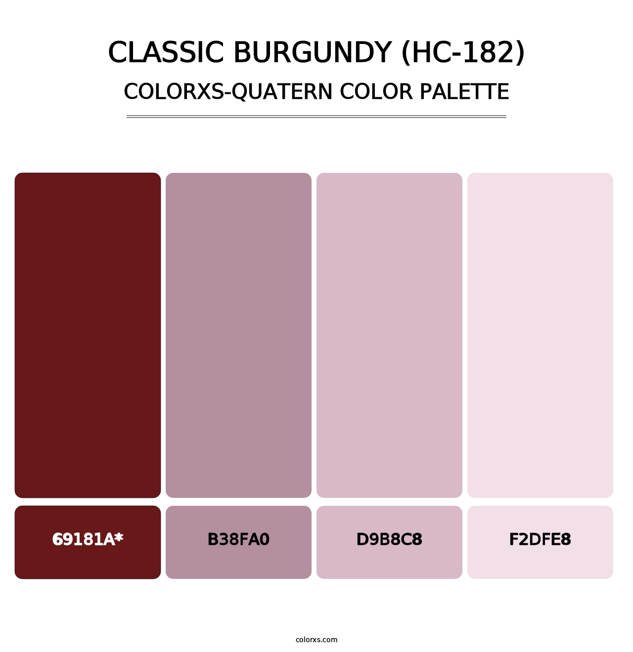 Classic Burgundy (HC-182) - Colorxs Quatern Palette