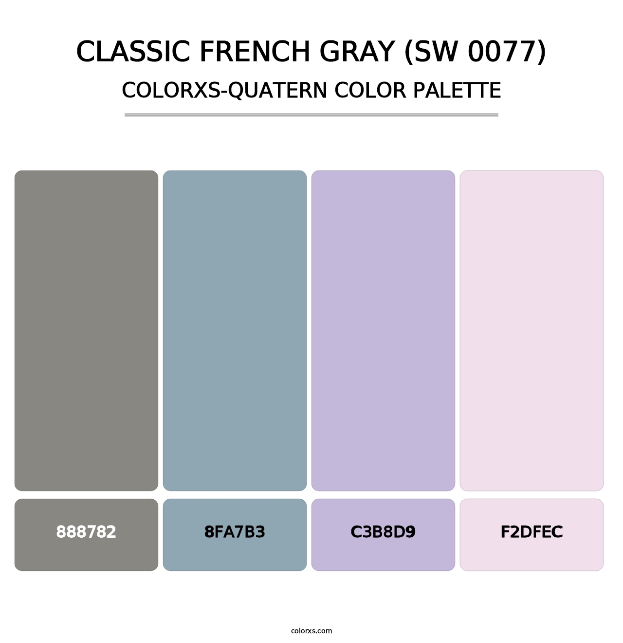 Classic French Gray (SW 0077) - Colorxs Quatern Palette