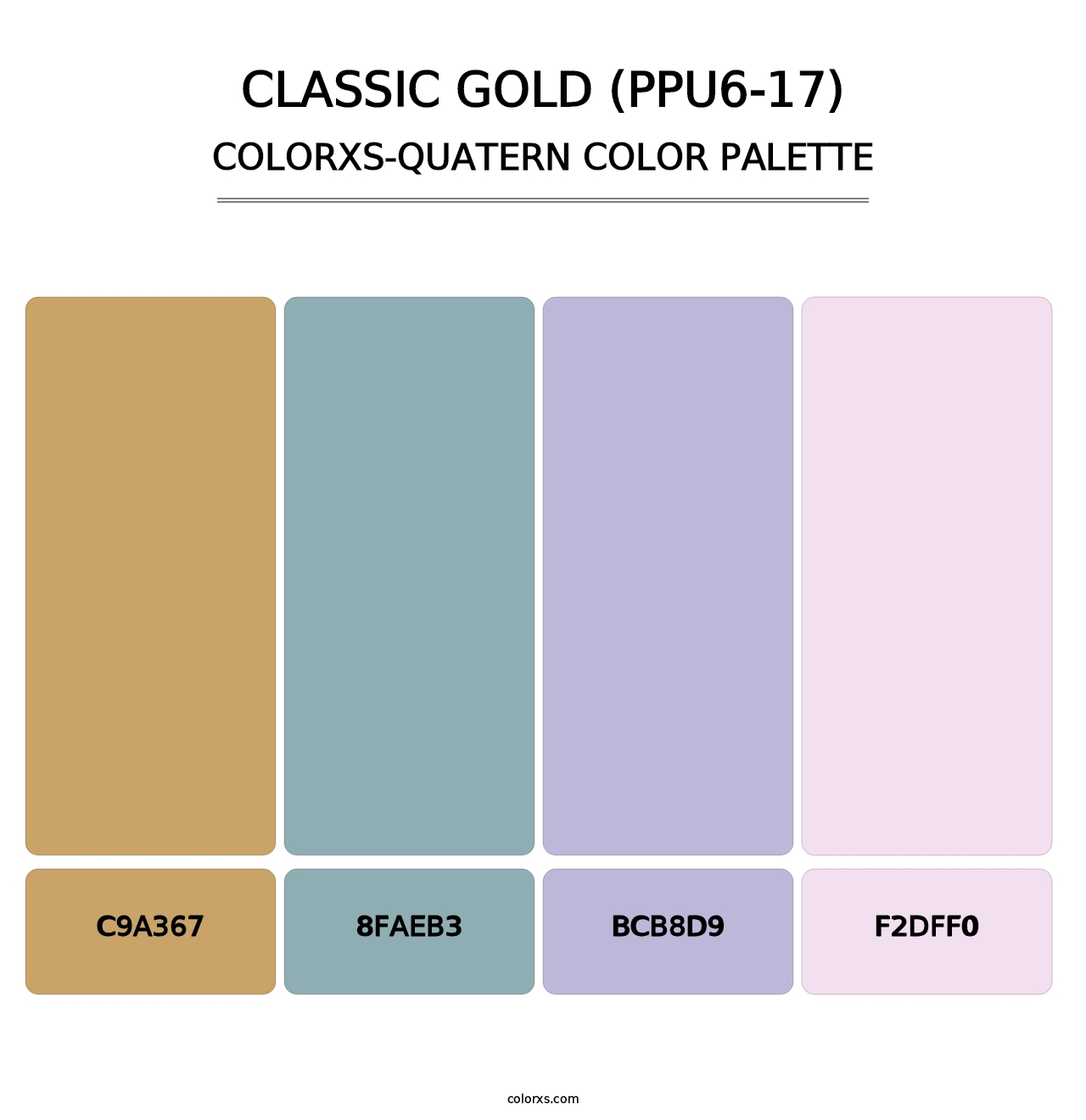 Classic Gold (PPU6-17) - Colorxs Quatern Palette