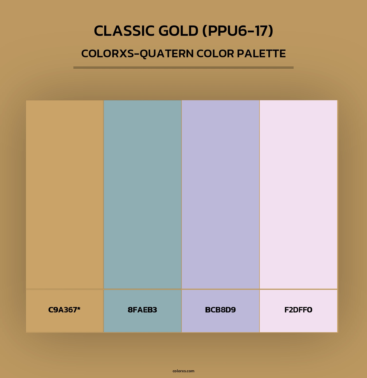 Classic Gold (PPU6-17) - Colorxs Quad Palette