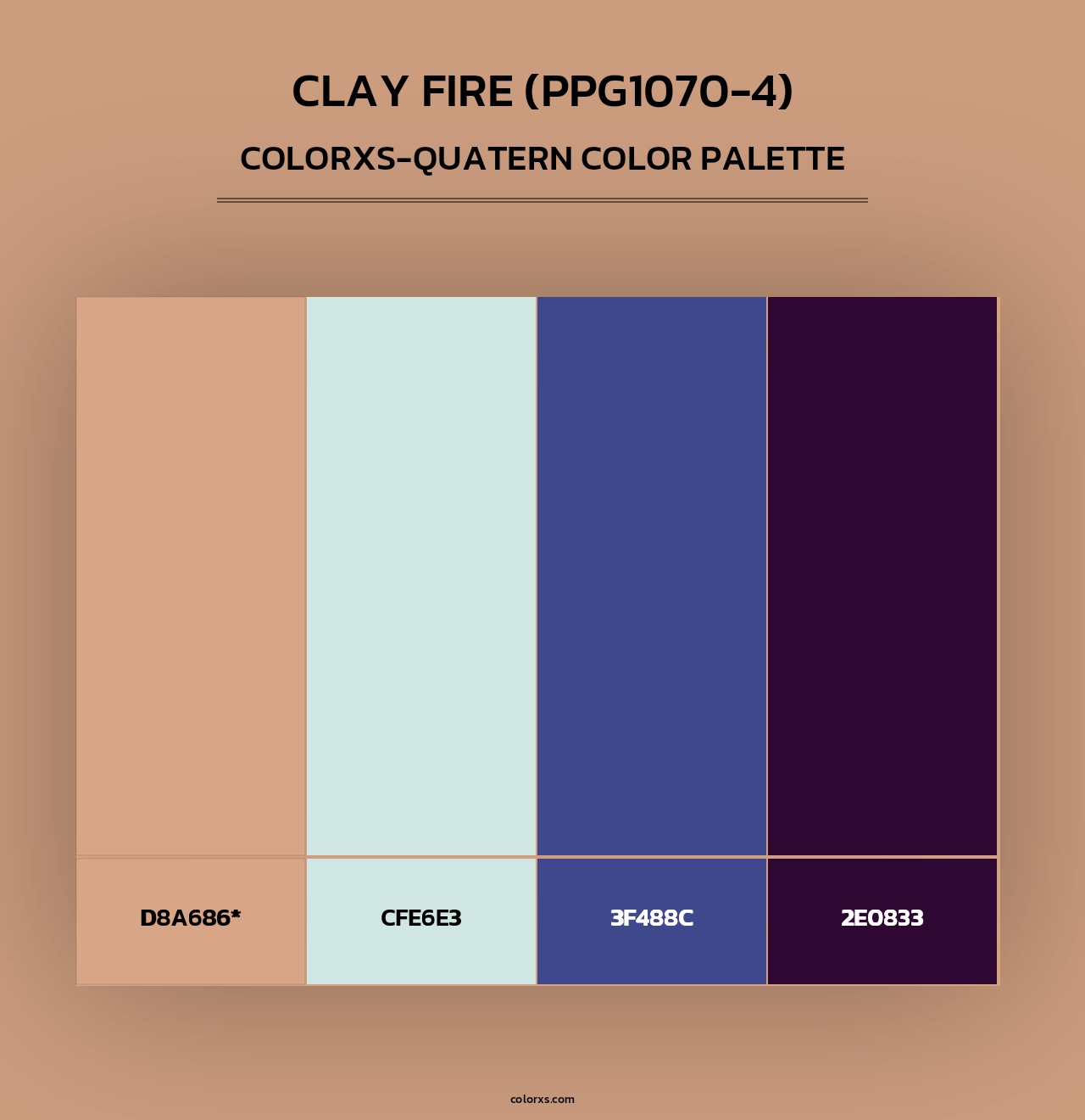 Clay Fire (PPG1070-4) - Colorxs Quad Palette