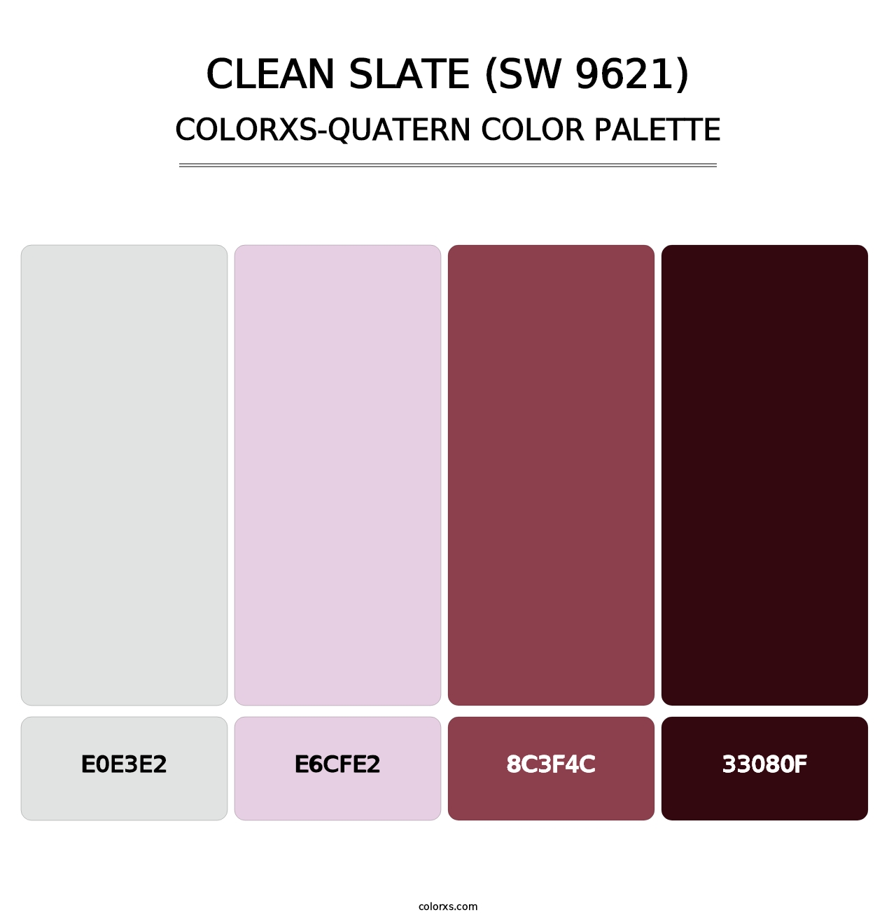 Clean Slate (SW 9621) - Colorxs Quatern Palette
