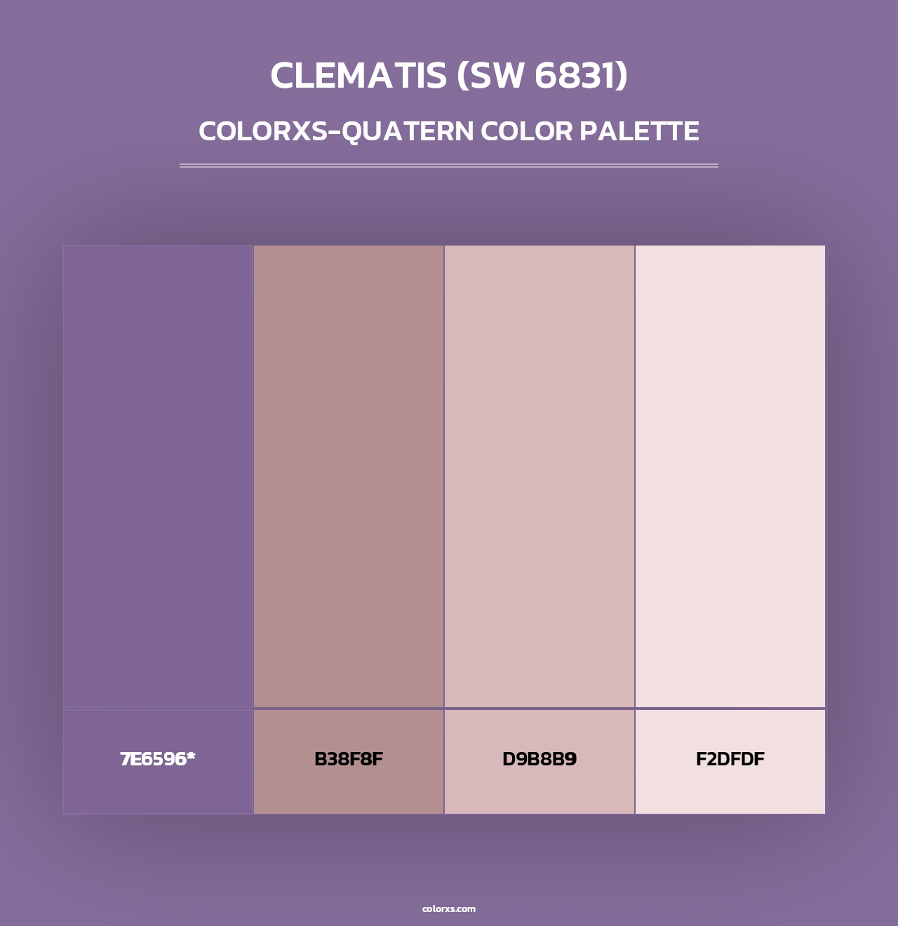 Clematis (SW 6831) - Colorxs Quad Palette