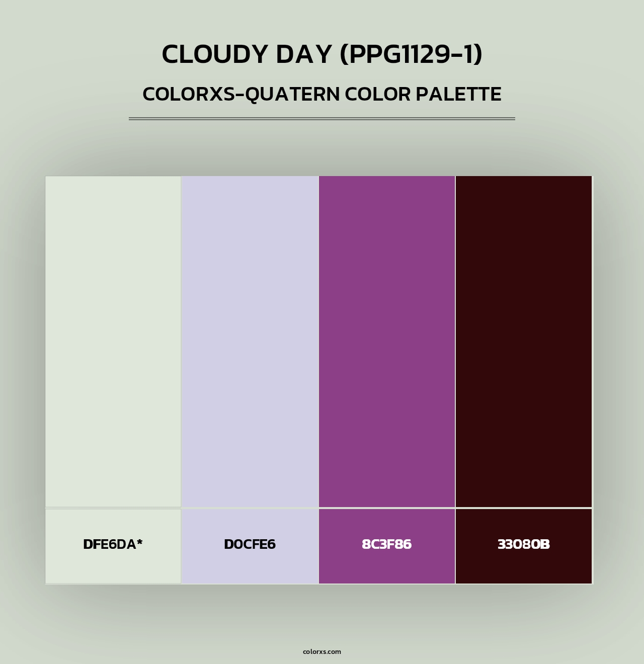 Cloudy Day (PPG1129-1) - Colorxs Quad Palette
