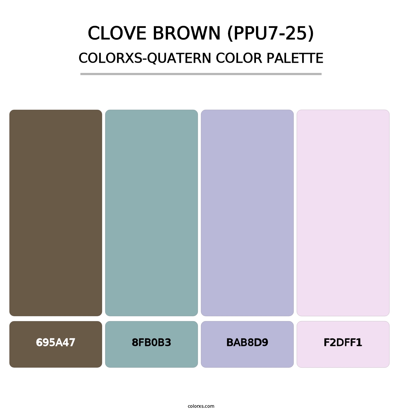 Clove Brown (PPU7-25) - Colorxs Quatern Palette