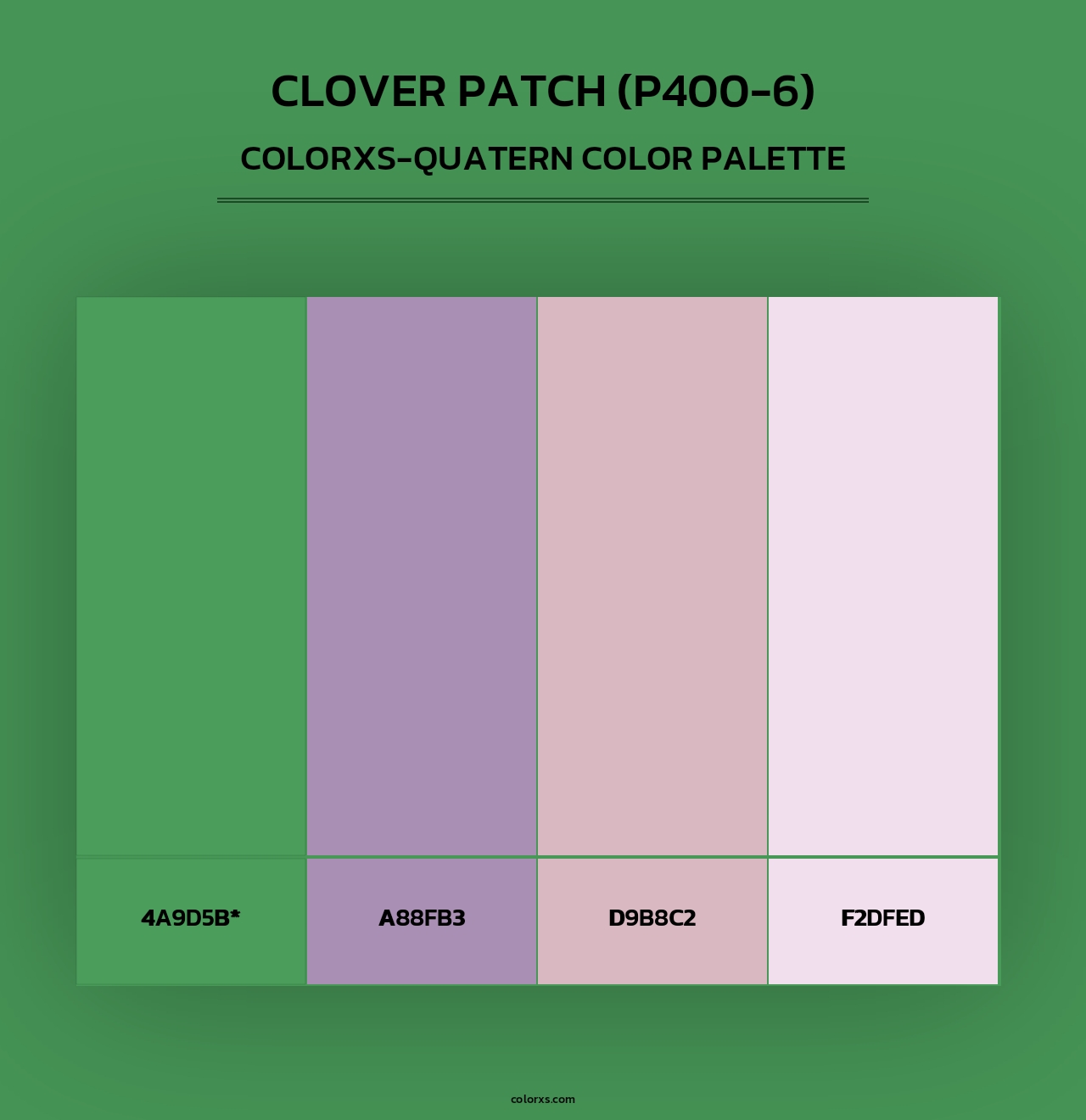 Clover Patch (P400-6) - Colorxs Quad Palette