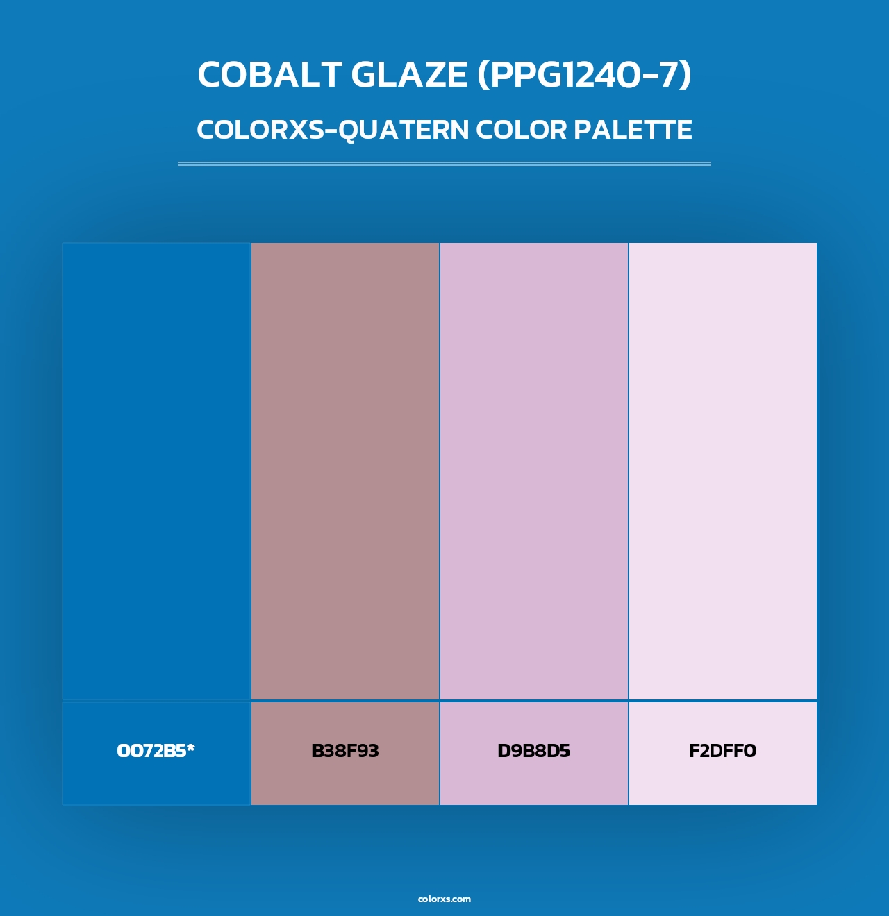 Cobalt Glaze (PPG1240-7) - Colorxs Quad Palette