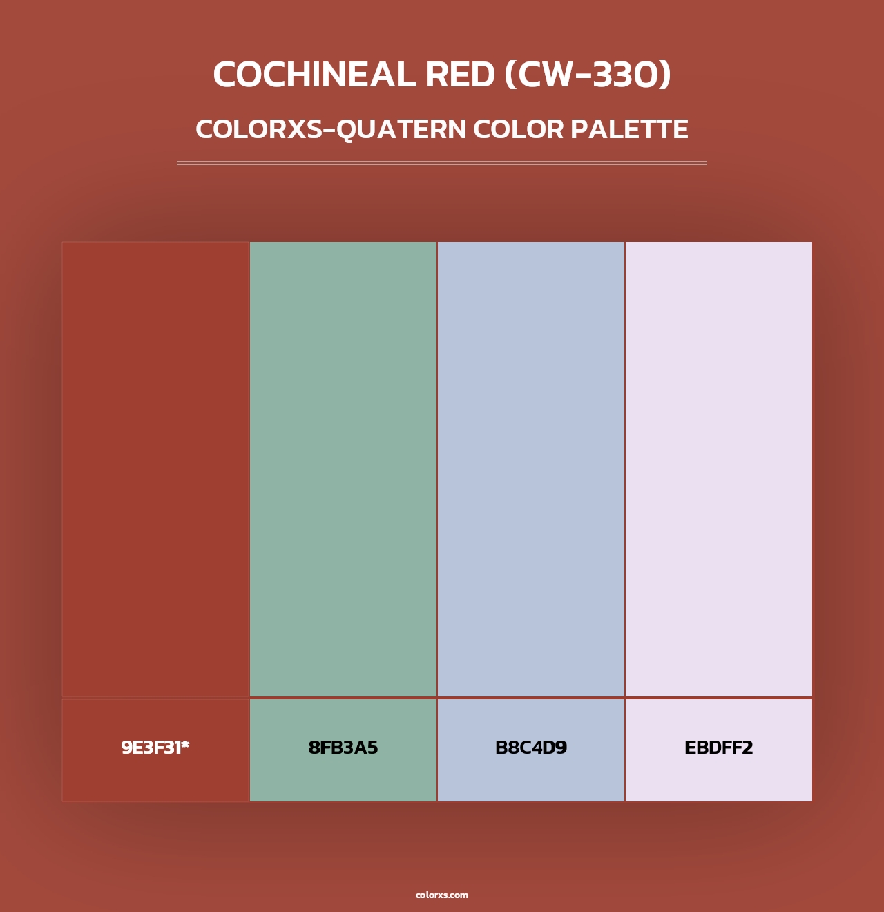 Cochineal Red (CW-330) - Colorxs Quad Palette
