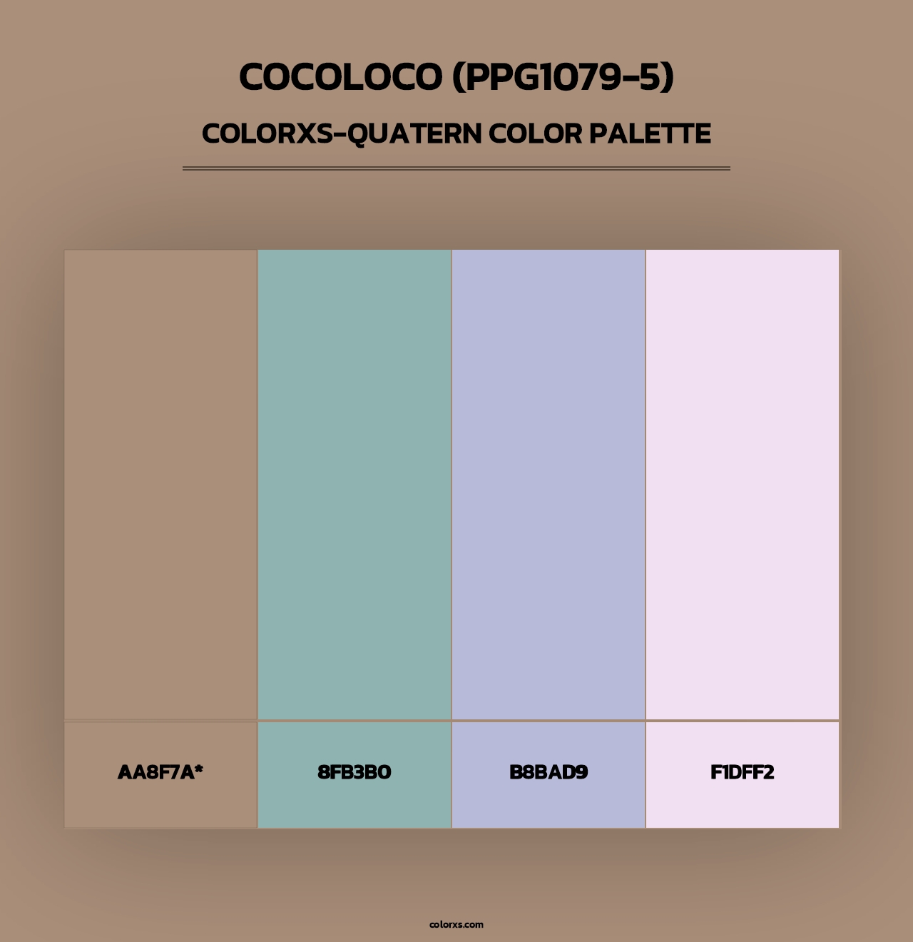 Cocoloco (PPG1079-5) - Colorxs Quad Palette