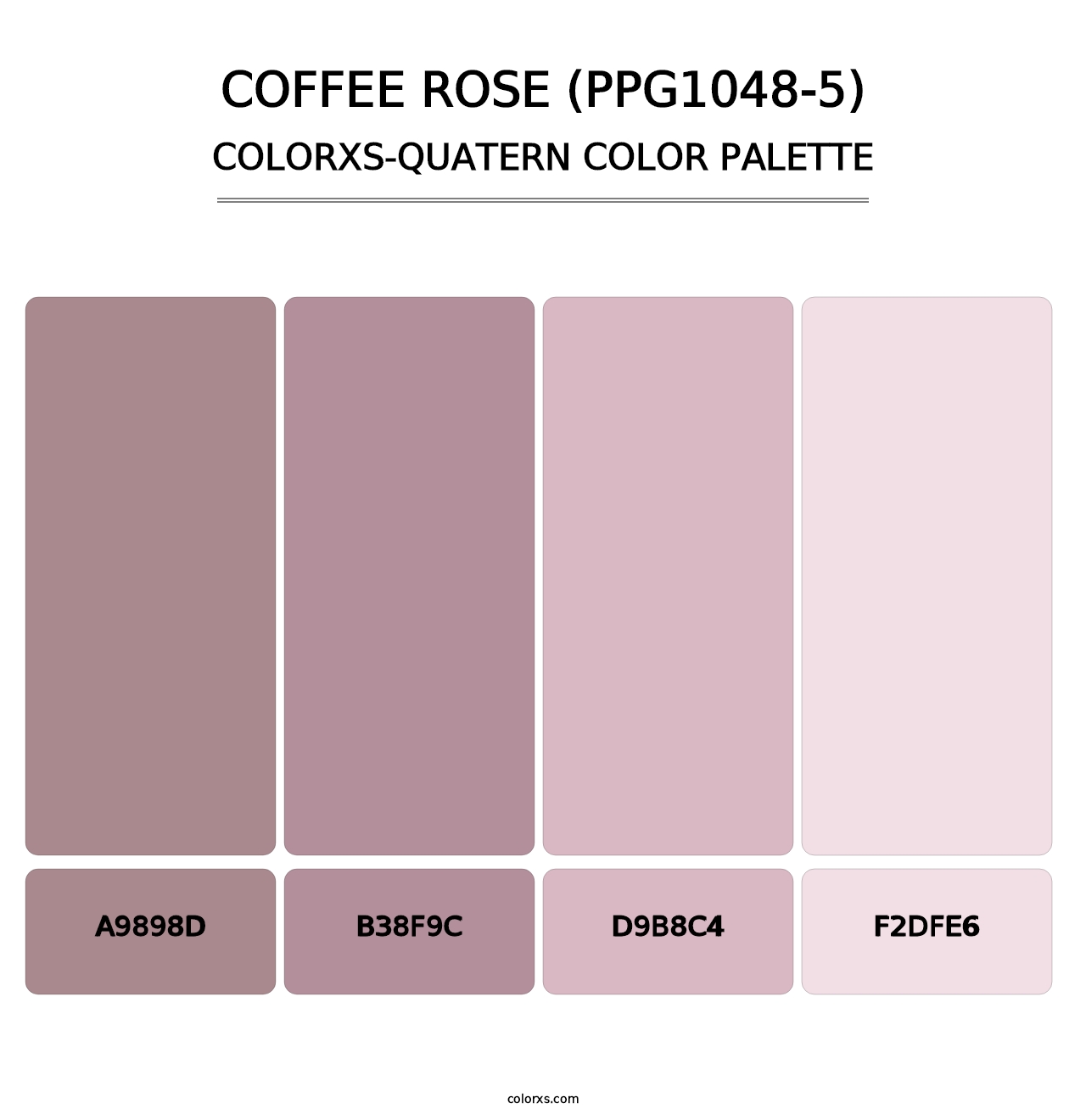 Coffee Rose (PPG1048-5) - Colorxs Quatern Palette