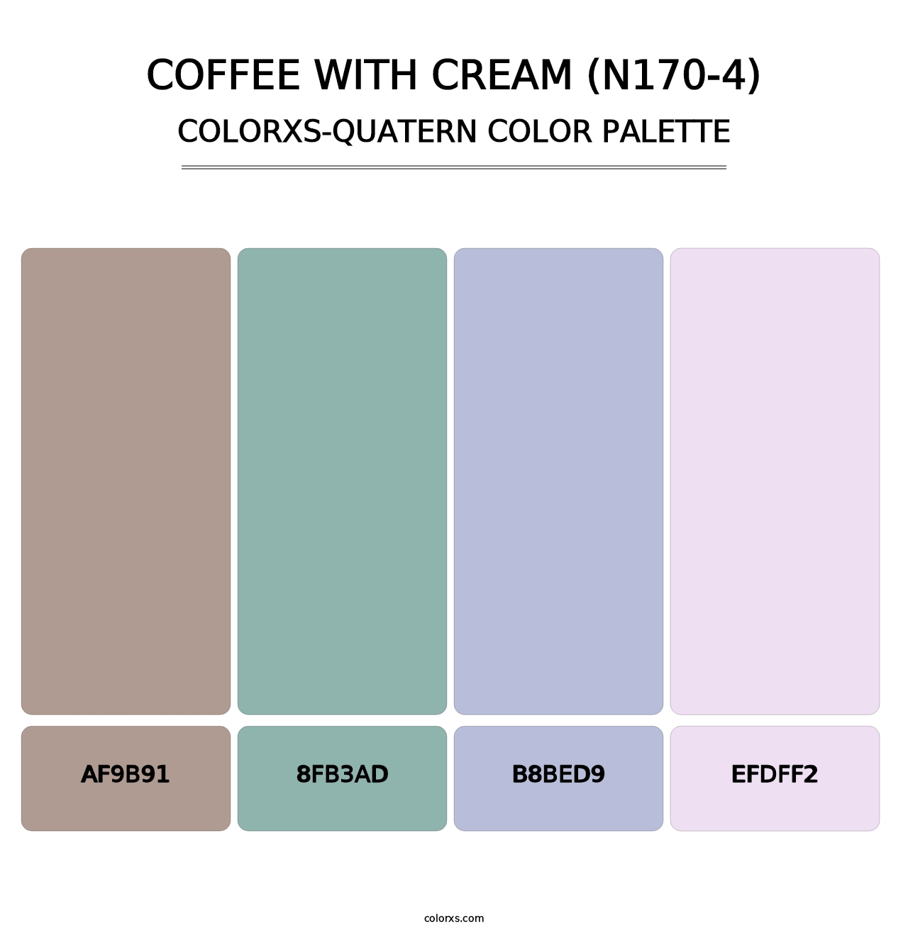 Coffee With Cream (N170-4) - Colorxs Quatern Palette