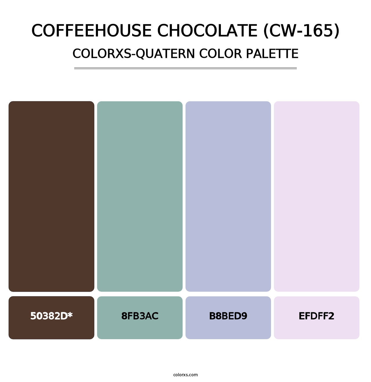 Coffeehouse Chocolate (CW-165) - Colorxs Quatern Palette