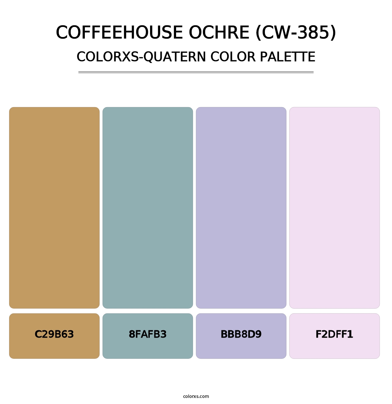 Coffeehouse Ochre (CW-385) - Colorxs Quatern Palette