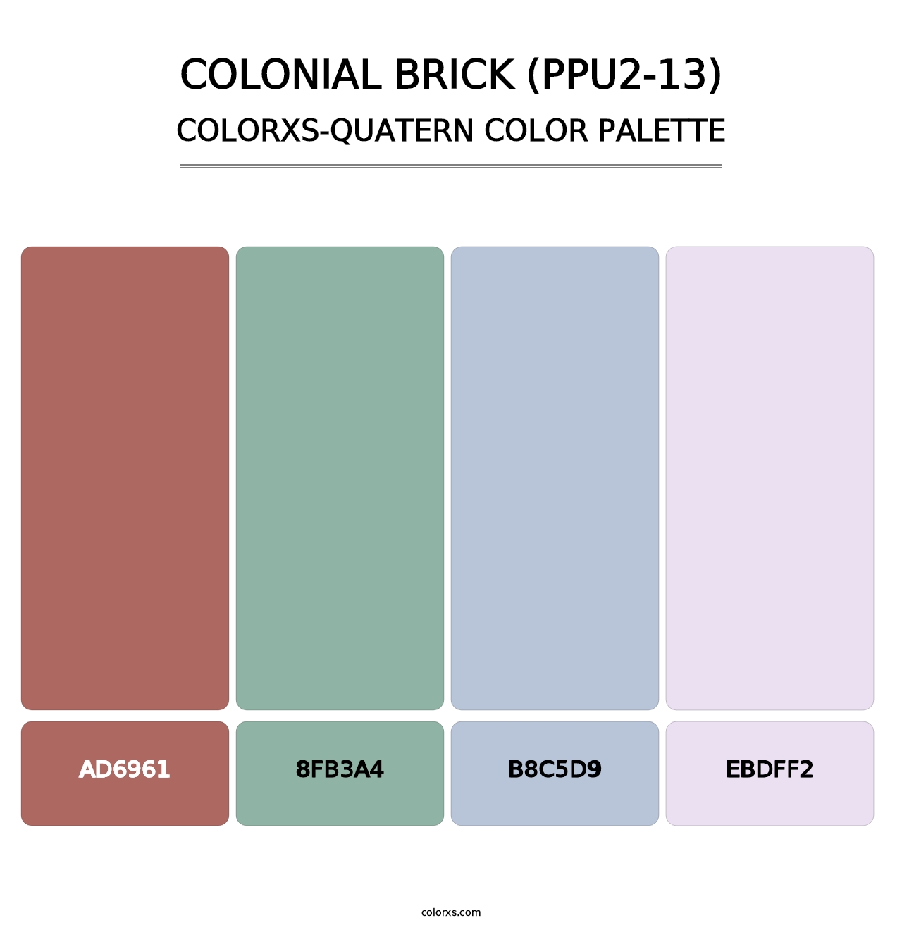 Colonial Brick (PPU2-13) - Colorxs Quatern Palette