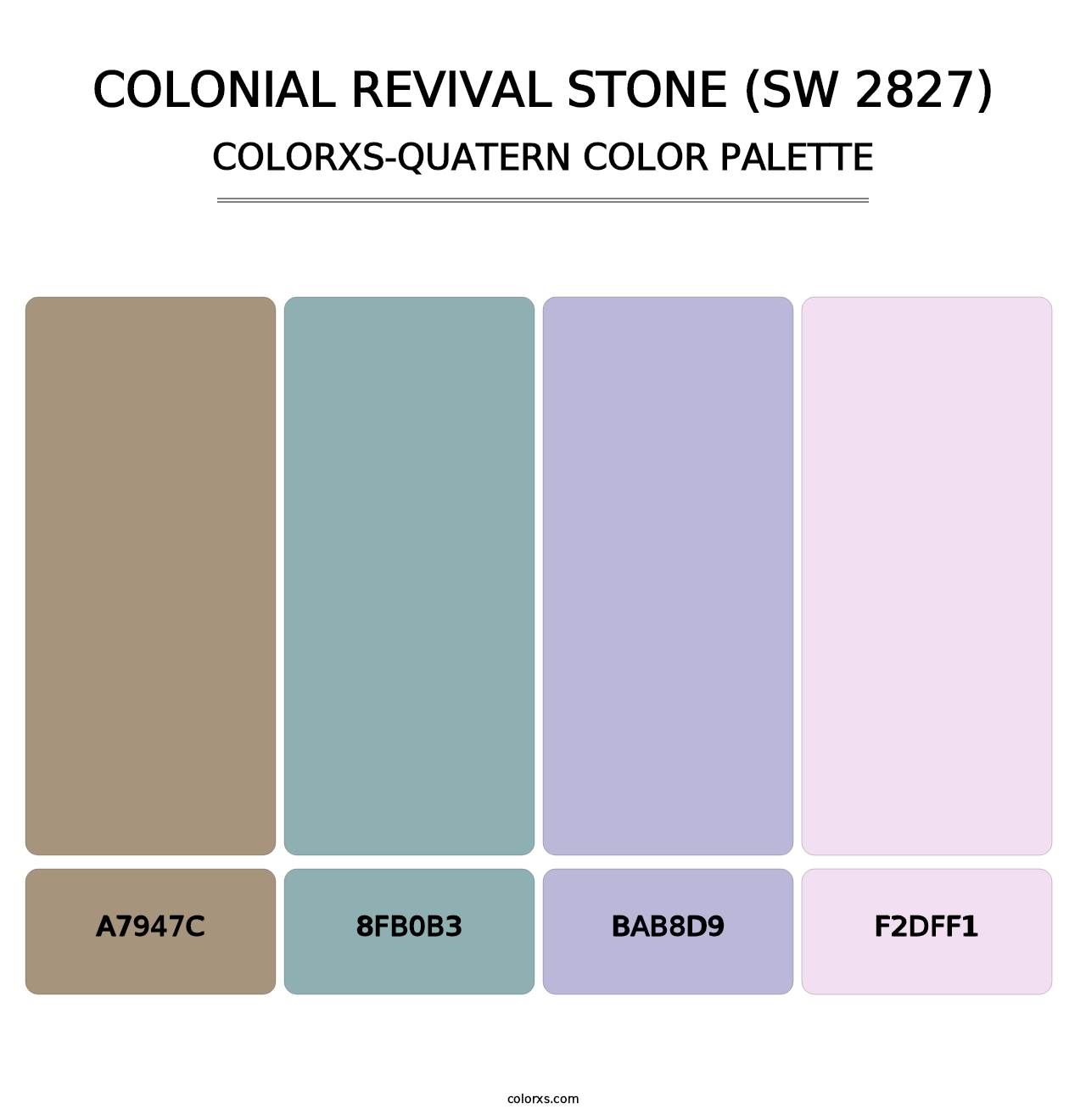 Colonial Revival Stone (SW 2827) - Colorxs Quatern Palette