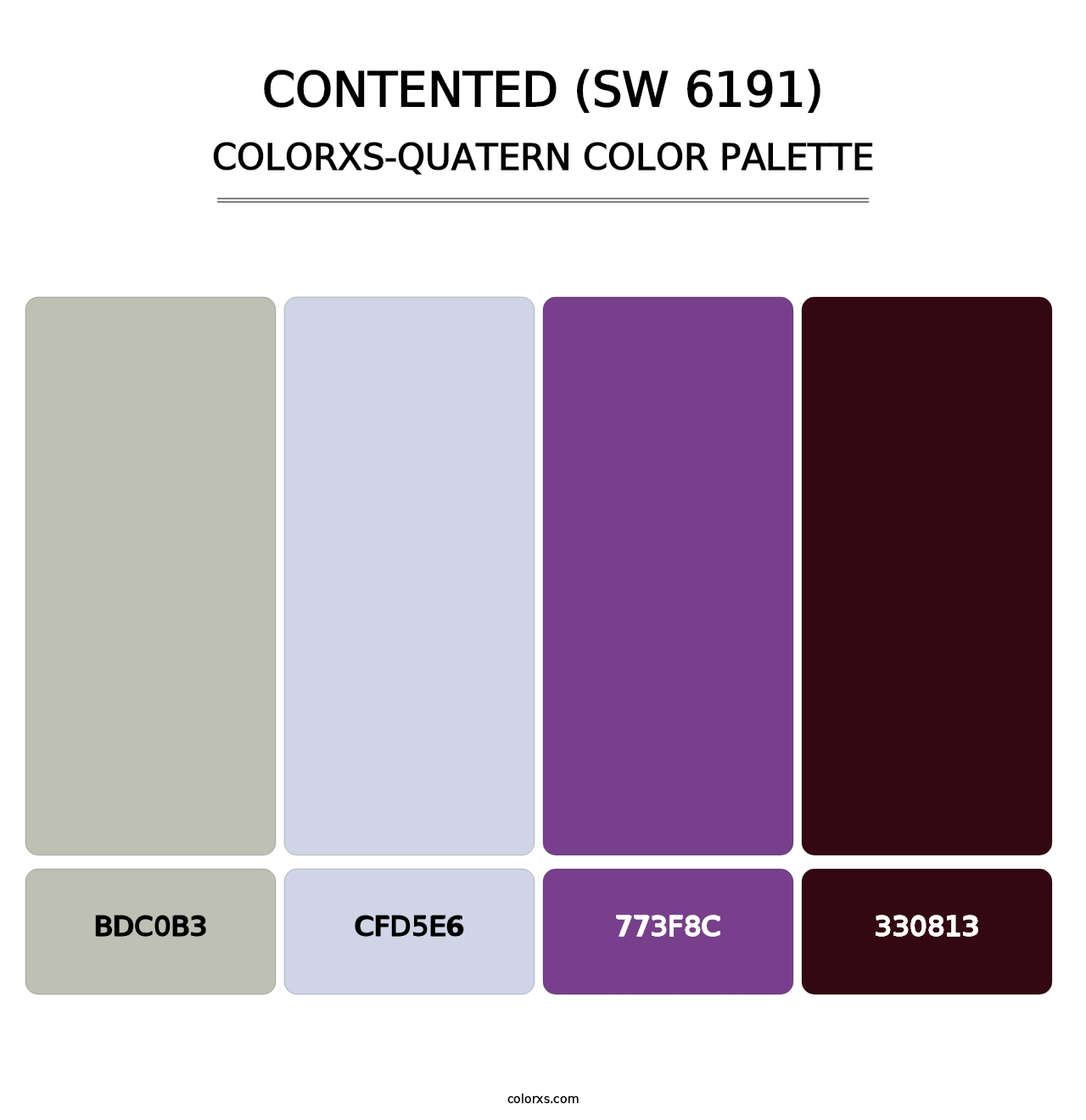 Contented (SW 6191) - Colorxs Quatern Palette