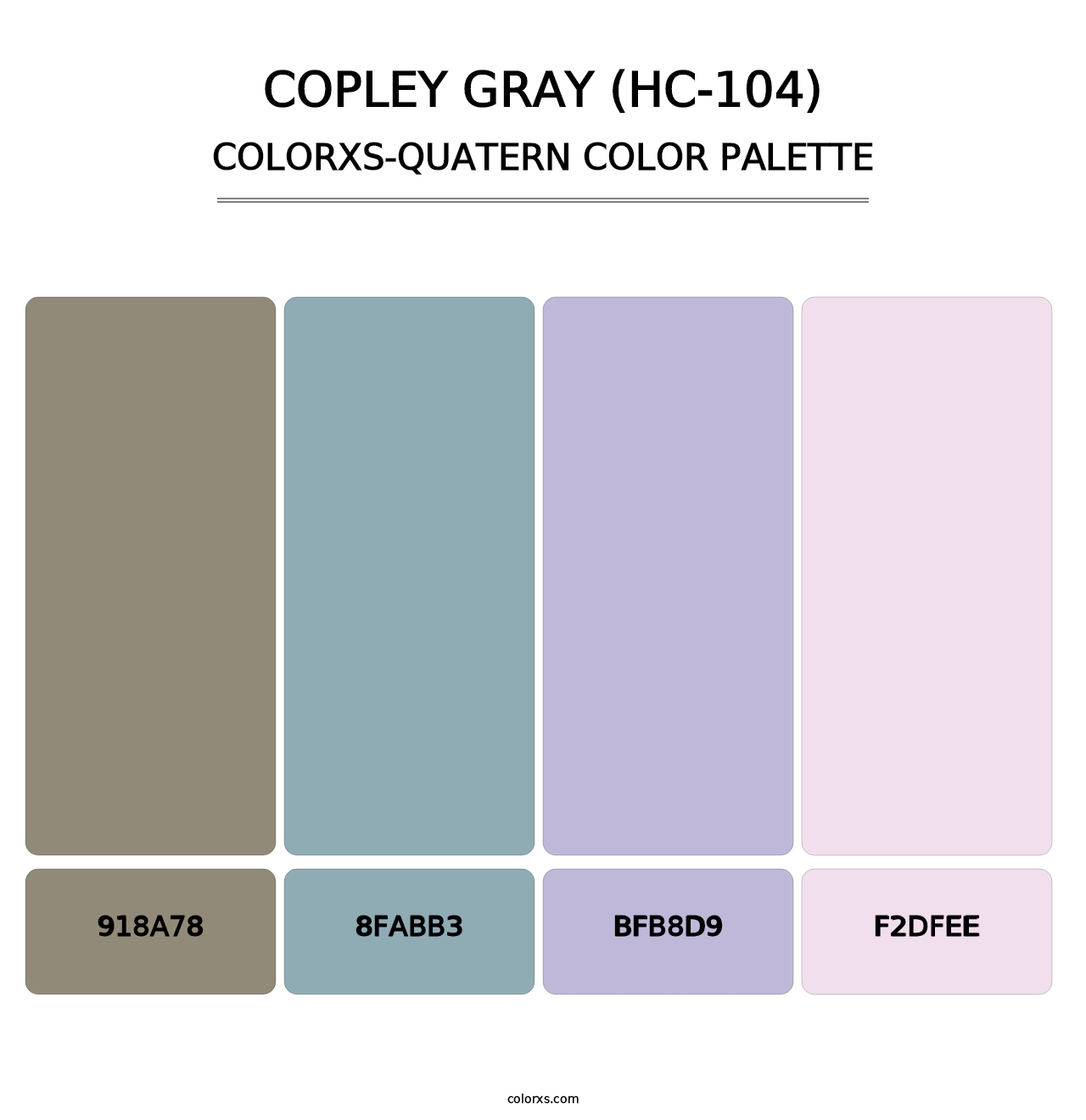 Copley Gray (HC-104) - Colorxs Quatern Palette