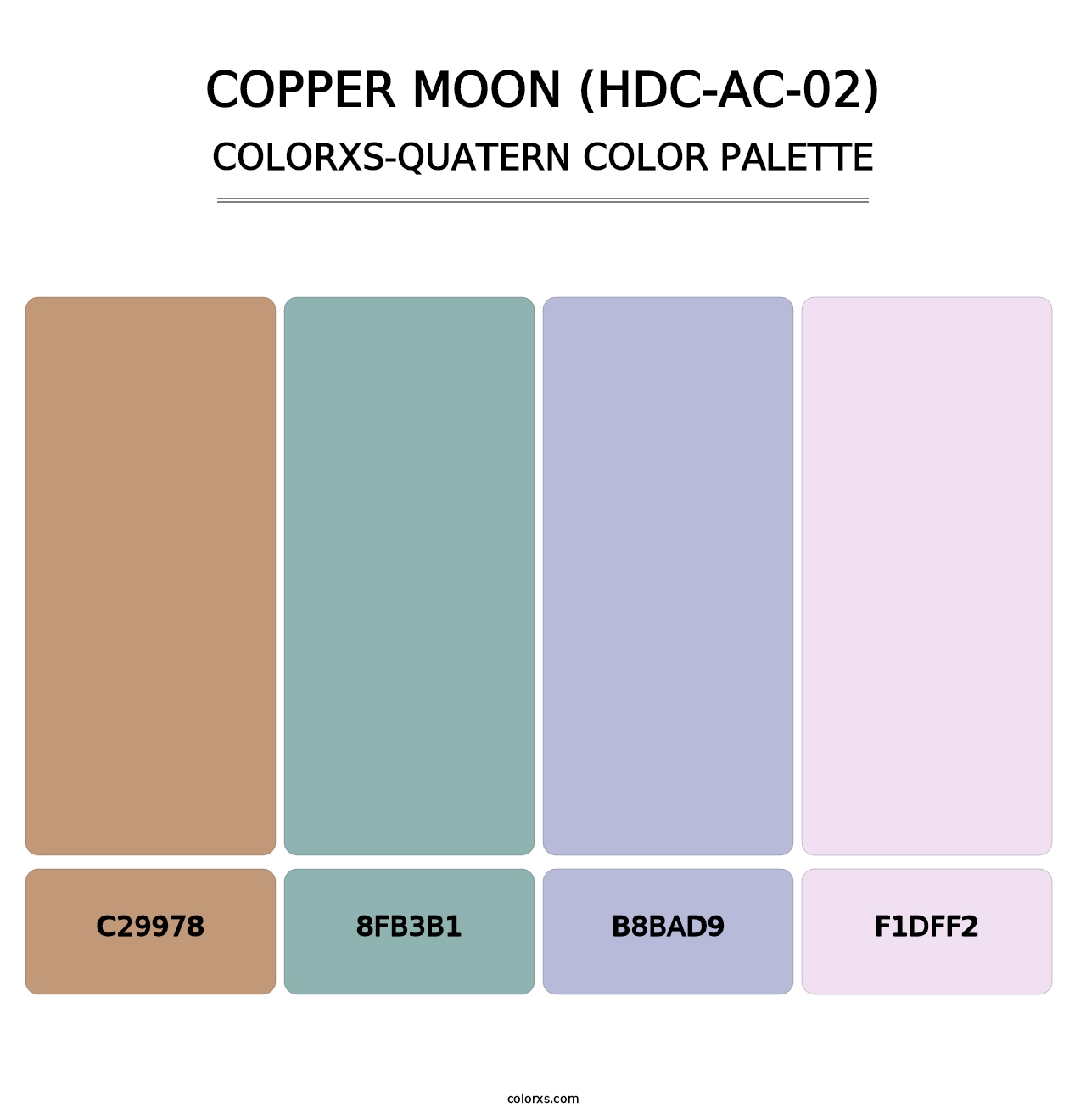 Copper Moon (HDC-AC-02) - Colorxs Quatern Palette