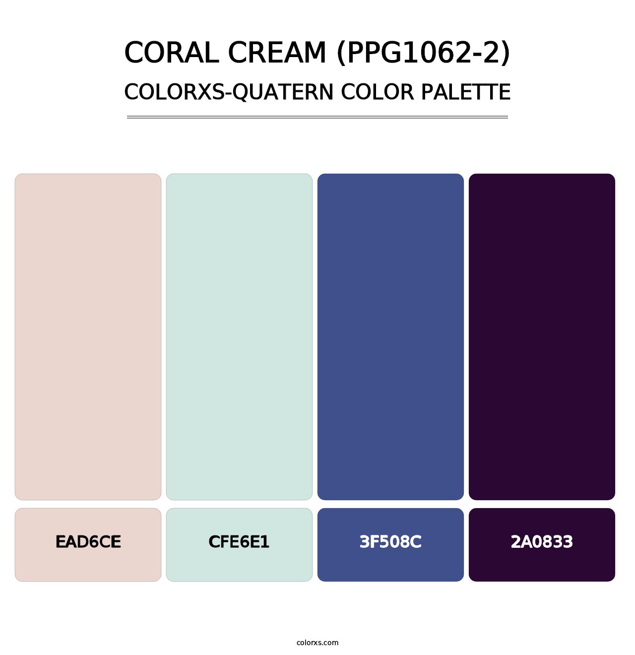 Coral Cream (PPG1062-2) - Colorxs Quatern Palette